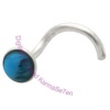 Turquoise - Blue  - Silver Nose Stud